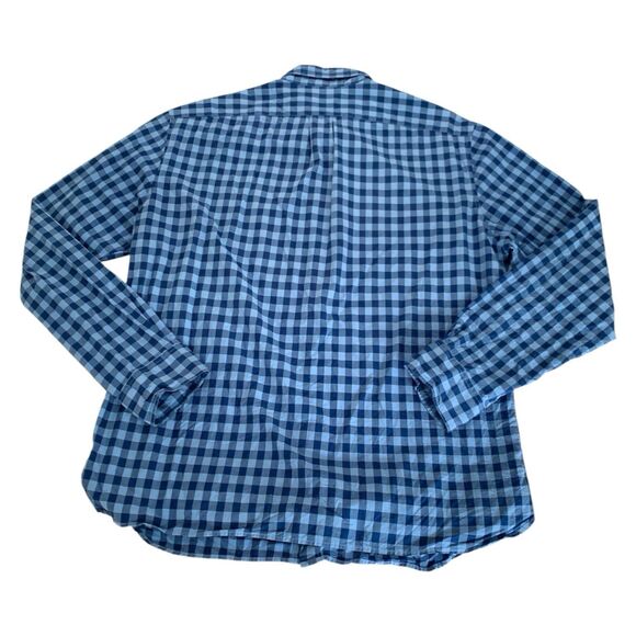 J Crew Shirt Men XL Blue Plaid Check Button Down 100% Cotton Slim Preppy Career - Picture 2 of 7